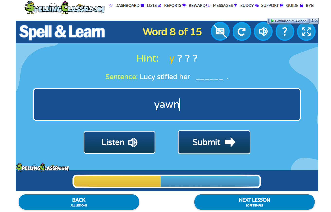 spelling classroom review